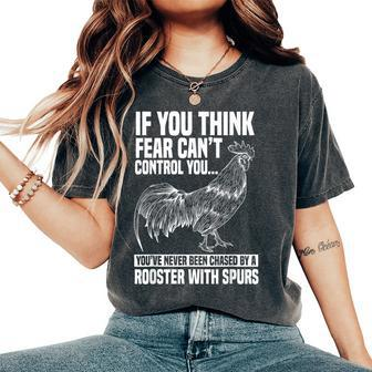 Rooster Chicken Lover Animal Women's Oversized Comfort T-Shirt - Seseable