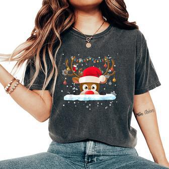Rudolph The Red Nose Reindeer Christmas Pajama Girl Boy Women's Oversized Comfort T-Shirt - Seseable