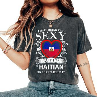Sexy Haitian I Heart Flag Women's Oversized Comfort T-Shirt - Monsterry