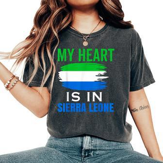 Sierra Leone Flag For Sierra Leonean Salone Roots Women's Oversized Comfort T-Shirt - Monsterry CA