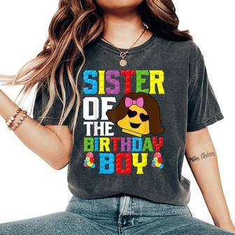 Sister Of The Birthday Boy Building Blocks Master Builder Women's Oversized Comfort T-Shirt - Monsterry