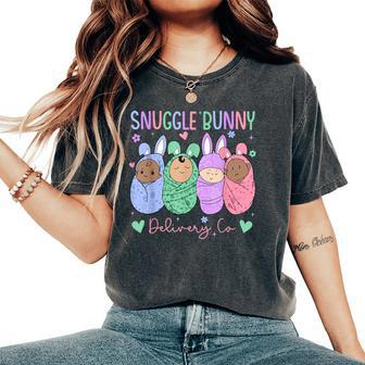 Snuggle Bunny Delivery Co Easter L&D Nurse Mother Baby Nurse Women's Oversized Comfort T-Shirt - Thegiftio UK