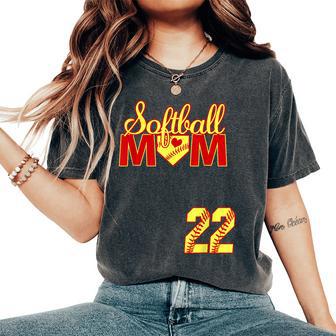 Softball Mom Mother's Day 22 Fastpitch Jersey Number 22 Women's Oversized Comfort T-Shirt - Monsterry