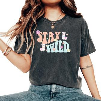 Stay Wild Llama Planner Stickers Women's Oversized Comfort T-Shirt - Seseable