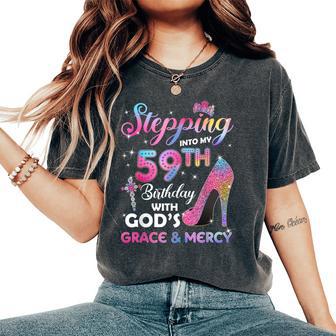 Stepping Into My 59Th Birthday 59 Years Old Pumps Women's Oversized Comfort T-Shirt - Thegiftio UK