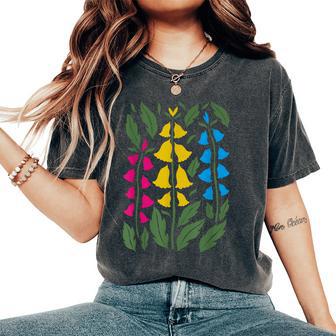 Subtle Pansexual Pride Pan Pride Wildflower Cottagecore Women's Oversized Comfort T-Shirt - Monsterry AU