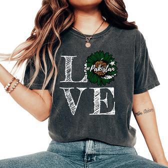 Sunflower Pakistan Love Pakistani Flag Women's Oversized Comfort T-Shirt - Thegiftio UK
