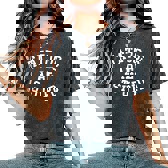 Tattoos Are Stupid Cool Sarcastic Tattooed Mens Women's Oversized Comfort T-Shirt - Seseable