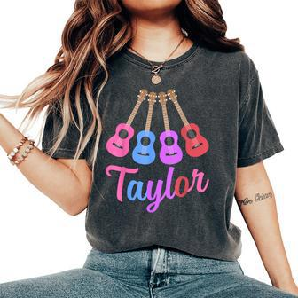 Taylor Personalized Name I Love Taylor Girl Groovy 70'S Women's Oversized Comfort T-Shirt | Mazezy