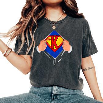 Teachers Are Superheroes Pre K Super Teacher Staff Women's Oversized Comfort T-Shirt - Monsterry AU