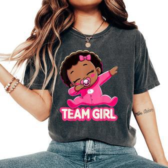 Team Girl Baby Announcement Gender Reveal Party Women's Oversized Comfort T-Shirt - Thegiftio UK