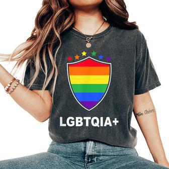Team Lgbtqia Gay Soccer Fan Jersey Pride Rainbow Flag Women's Oversized Comfort T-Shirt - Monsterry AU