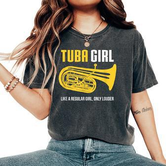 Tuba Girl Cute Marching Band Women's Oversized Comfort T-Shirt - Monsterry DE
