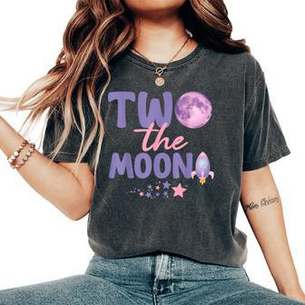 Two The Moon Birthday Outfit Girl 2 Year Old 2Nd Birthday Women's Oversized Comfort T-Shirt - Monsterry UK