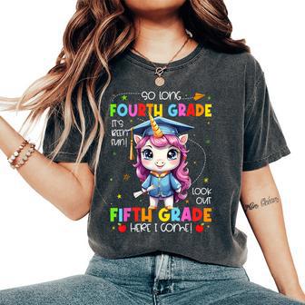 Unicorn So Long 4Th Grade Graduation Last Day Of School Women's Oversized Comfort T-Shirt - Monsterry UK