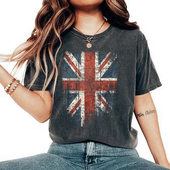 Union Jack Cool Distressed Uk British Flag Women's Oversized Comfort T-Shirt - Thegiftio UK