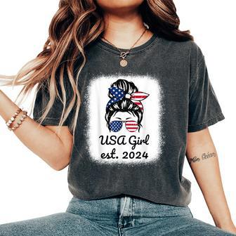 Us Citizen Est 2024 Citizenship New Usa Citizen Girl Women's Oversized Comfort T-Shirt - Monsterry