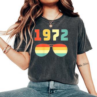 Vintage 1972 T For Retro 1972 Birthday Women's Oversized Comfort T-Shirt - Thegiftio UK