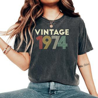 Vintage 1974 47Th Birthday For 47 Year Old Women's Oversized Comfort T-Shirt - Monsterry AU