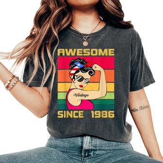 Vintage 1986 Birthday 38 Years Old Vintage 1986 Women's Oversized Comfort T-Shirt - Monsterry