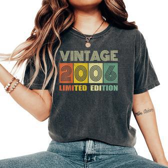 Vintage 2006 18 Years Old Boys And Girls 18Th Birthday Women's Oversized Comfort T-Shirt - Monsterry