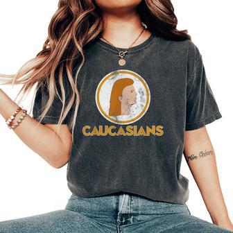 Vintage Caucasians Pride Caucasian Woman Women's Oversized Comfort T-Shirt - Monsterry UK