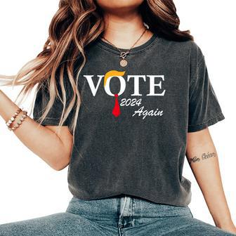 Vote Again Pro President Trump 2024 Trump Women Women's Oversized Comfort T-Shirt - Seseable