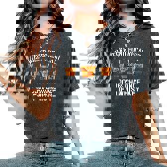 Whiskey Drinking Forecast Drink Women's Oversized Comfort T-Shirt | Seseable UK