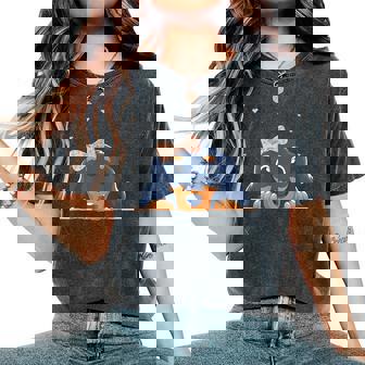 Wiener Dog Lover Hearts Girls Sausage Dog Dachshund Women's Oversized Comfort T-Shirt - Thegiftio