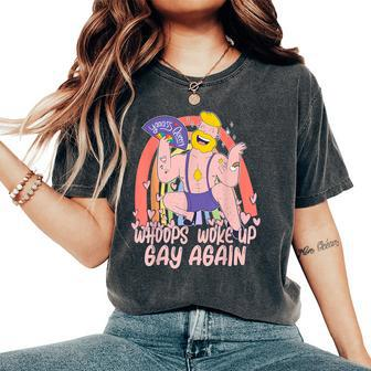 Woke Up Gay Again Gay Pride Month Lgbtq Rainbow Women's Oversized Comfort T-Shirt - Thegiftio UK