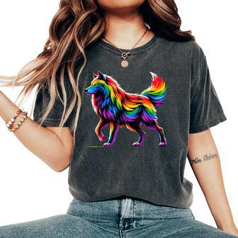 Wolf Rainbow Lgbtq Pride Month Women's Oversized Comfort T-Shirt - Monsterry AU