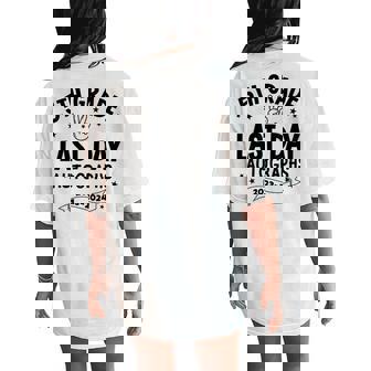 2024 Last Day Of School Autograph 5Th Grade Graduation Party Women's Oversized Comfort T-Shirt Back Print | Seseable UK
