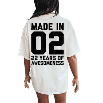22Nd Birthday 22 Year Old Son Daughter Women's Oversized Comfort T-Shirt Back Print - Monsterry DE