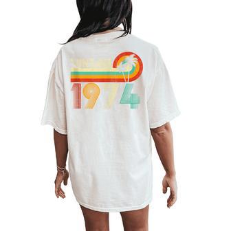 50 Year Old Vintage 1974 50Th Birthday Retro Women's Oversized Comfort T-Shirt Back Print - Thegiftio UK