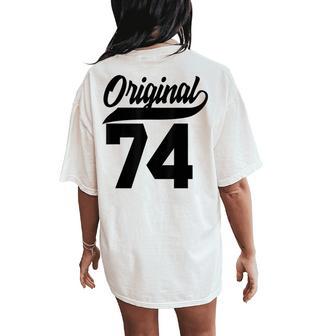 50Th Birthday Original Vintage 1974 Women's Oversized Comfort T-Shirt Back Print - Monsterry