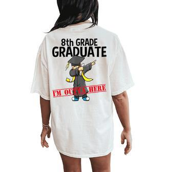 8Th Grade Graduation Dabbing Boy Party Idea Women's Oversized Comfort T-Shirt Back Print - Monsterry DE