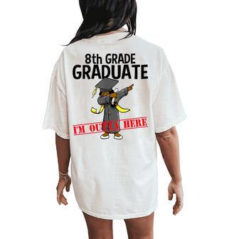 8Th Grade Graduation Dabbing Girl Party Women's Oversized Comfort T-Shirt Back Print - Monsterry DE
