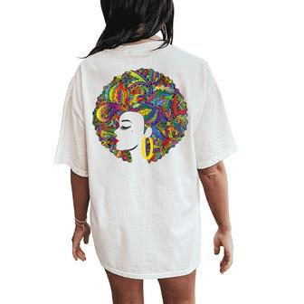 Beautiful Black Woman African American Black History Women's Oversized Comfort T-Shirt Back Print - Monsterry UK