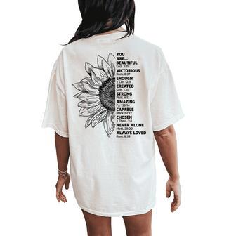 You Are Beautiful Victorious Enough Created Strong Christian Women's Oversized Comfort T-Shirt Back Print - Thegiftio UK