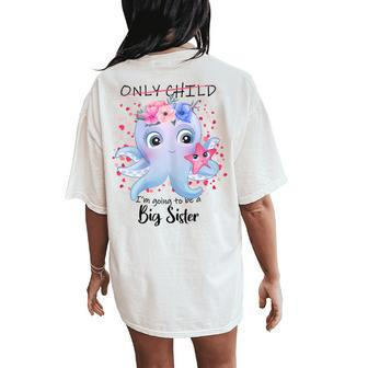 Big Sister To Be Im Going To Be A Big Sister 2025 Women's Oversized Comfort T-Shirt Back Print - Monsterry AU