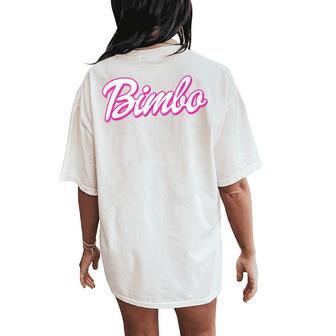 Bimbo Aesthetic Pink Y2k Downtown Girl Coquette Aesthetic Women's Oversized Comfort T-Shirt Back Print - Thegiftio UK