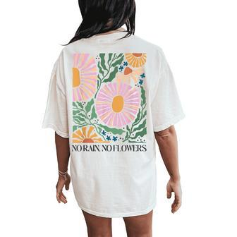 Boho Summer Flower Botanical Nature Lover Floral Wildflower Women's Oversized Comfort T-Shirt Back Print - Monsterry DE