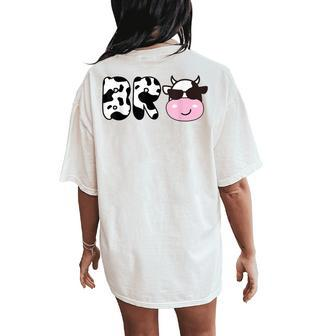 Brother Of The Birthday Girl Cow Bro Family Matching Women's Oversized Comfort T-Shirt Back Print - Monsterry AU