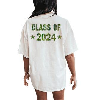 Camo Graduation Class Of 2024 12Th Grade Last Day Senior 12 Women's Oversized Comfort T-Shirt Back Print - Monsterry UK