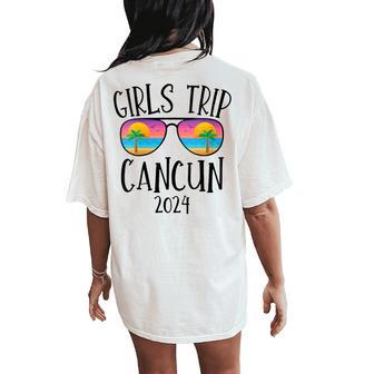 Cancun Girls Trip 2024 Summer Vacation Girls Beach Weekend Women's Oversized Comfort T-Shirt Back Print - Seseable