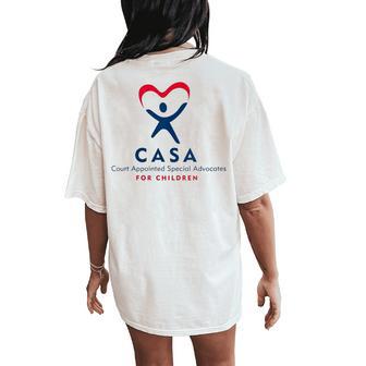 Casa Court Appointed Special Advocates For Children Logo Women's Oversized Comfort T-Shirt Back Print - Monsterry