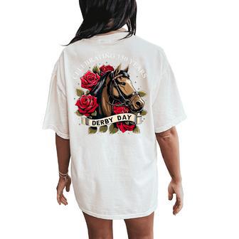 Celebrating 150 Years Derby Day Vintage Women's Oversized Comfort T-Shirt Back Print - Monsterry UK