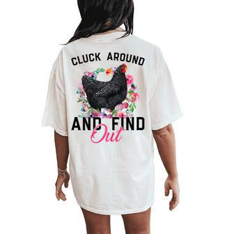Cluck Around And Find Out Chicken Rooster Girls Women's Oversized Comfort T-Shirt Back Print - Thegiftio UK