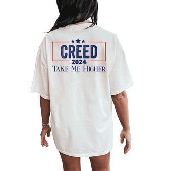 Creed '24 Take Me Higher Support 2024 Women's Oversized Comfort T-Shirt Back Print - Monsterry DE