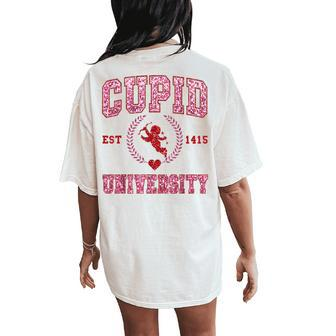 Cupid University Est 1415 Valentine Couple Boys Girls Women's Oversized Comfort T-Shirt Back Print - Monsterry UK